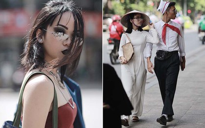 Street style VIFW ngày 3: Áo mưa, khăn quàng đỏ được các bạn trẻ trưng dụng, có người còn khiến bạn nghĩ đến Diên Hi Công Lược