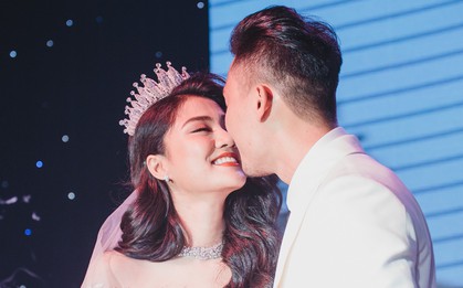 Diễn viên Xuân Phúc ngọt ngào hôn cô dâu xinh đẹp trong đám cưới