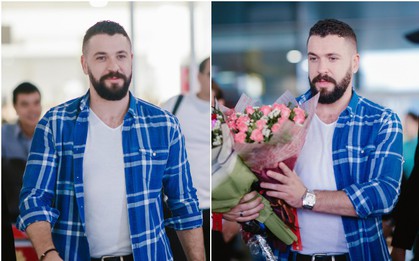 Trở lại Việt Nam sau 4 năm, chủ nhân hit "No Promises" Shayne Ward xuất hiện phong độ tại sân bay Nội Bài