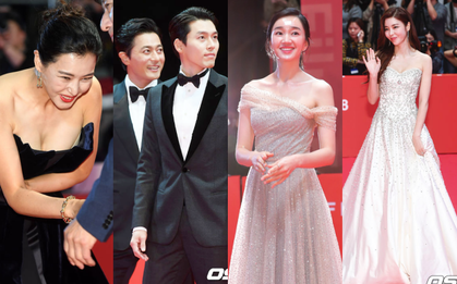 Thảm đỏ LHP quốc tế Busan hội tụ gần 30 siêu sao: Jang Dong Gun - Hyun Bin như ông hoàng, dàn mỹ nhân quá lộng lẫy