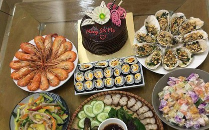 Dâu đảm mở tiệc 8 món mừng sinh nhật mẹ chồng, có hải sản hoành tráng chỉ 440 nghìn, một mình làm 2 tiếng là xong