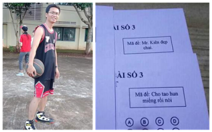 Gặp thầy giáo "siêu mặn" với mã đề kiểm tra: Không nói đâu, má la! đang gây sốt cộng đồng mạng