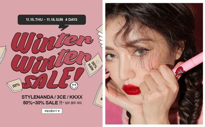 3CE mở đợt sale mùa đông lên đến 70%, nhiều màu son "hot hit" được giảm sâu chỉ còn hơn 100k