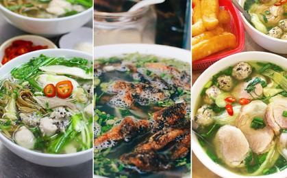 Hà Nội có con phố ngắn ngủn, chưa nổi 200m nhưng đã có hẳn 3 hàng ăn sáng lúc nào cũng đông khách