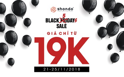 Black 5days đổ bộ SHONDO – Giày dép chỉ từ 19K