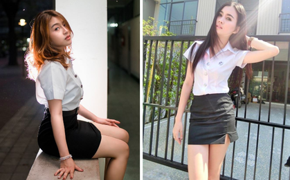 Đồng phục sexy bậc nhất thế giới của nữ sinh Thái Lan: Váy ngắn trên đầu gối, bó sát cơ thể