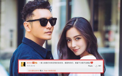 Huỳnh Hiểu Minh đập tan tin đồn ly hôn, giành quyền nuôi con với Angela Baby chỉ với 1 bình luận