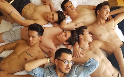 Dàn mỹ nam "The Face Men" đồng loạt "bán nude" bên HLV của mình