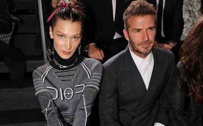 Ngồi cạnh Bella Hadid, David Beckham quyết không nhìn người đẹp lấy 1 lần để tránh Victoria ghen?