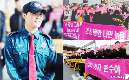 Nhìn đám đông "khủng" 500 fan trải dài đón Junsu xuất ngũ, ai còn nói rằng JYJ đã hết thời?