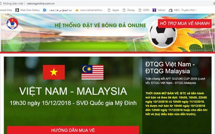 Xuất hiện trang web bán vé bóng đá giả mạo LĐBĐ Việt Nam