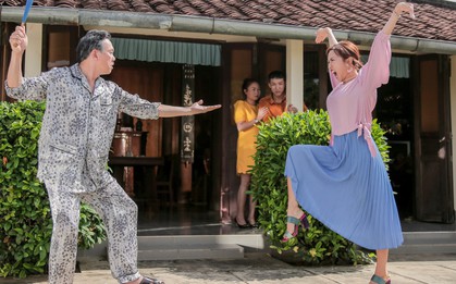 Có ai như Diệu Nhi, múa võ đối kháng "ông nội" Chí Tài để được... ế trong "Vu Quy Đại Náo"
