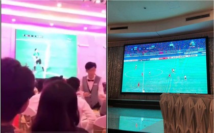 Lên xe hoa đúng ngày chung kết AFF Cup, đám cưới bỗng trở thành tụ điểm xem bóng tập thể!