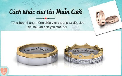 Lưu giữ thông điệp yêu thương bằng cách khắc ghi dấu ấn lên nhẫn cưới