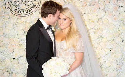 Tài sản hàng trăm tỷ đồng, Meghan Trainor lại chỉ làm một đám cưới ấm cúng ngay trong sân nhà