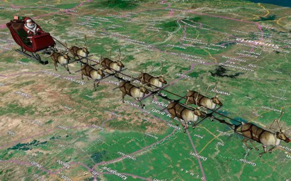 Theo dõi hành trình ông già Noel qua tổng đài của không quân Mỹ