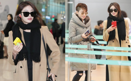 Jiyeon (T-ara) cực xinh tại sân bay sang Việt Nam, nhưng mẹ cô lại chiếm sóng vì sang và táo bạo hết phần con gái