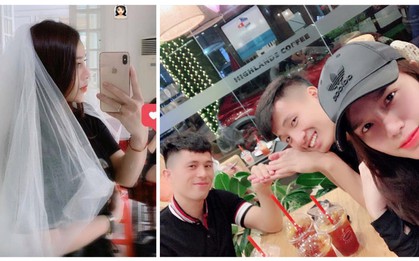 Bạn gái Tiến Dũng đăng ảnh đội khăn voan trắng như cô dâu, dân tình đồng loạt gọi tên Đình Trọng