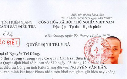 Bắt được phạm nhân nguy hiểm đào chân tường trốn khỏi trại tạm giam