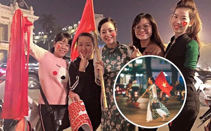 Câu chuyện đầy cảm xúc phía sau hình ảnh NSƯT Chiều Xuân diện áo dài, vác cờ "đi bão" đang hot nhất MXH