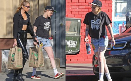 Kristen Stewart khoe chân nuột nà, vẫn hẹn hò với bạn gái sau khi đi bar cùng Robert