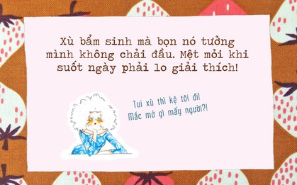 Trên đời này không ai khổ bằng con gái tóc đã xoăn lại còn vừa cứng, vừa xù