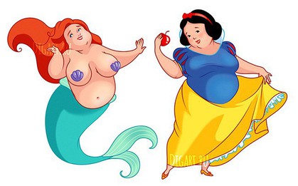 Béo thì có làm sao, các nàng công chúa Disney rồi cũng có ngày thành mẹ sề đây này