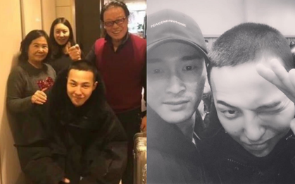 Hé lộ hình ảnh hiếm hoi mái đầu trọc của G-Dragon và vẻ mặt hớn bên bố mẹ trước khi nhập ngũ