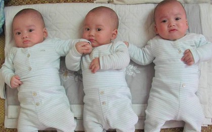 Điều chưa biết về 3 bé trai sinh cùng trứng vô cùng hiếm gặp