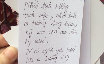 Tân sinh viên viết điều ước, cư dân mạng nhắn: Thức tỉnh đi mấy đứa!