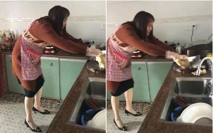 Cô gái trẻ vật lộn chiến đấu với con gà luộc khiến dân tình cười té ghế