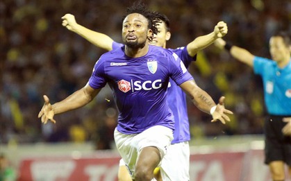 Oseni lập cú đúp, Hà Nội FC trở lại ngôi đầu V.League 2018