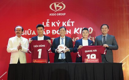 Nguyễn Quang Hải và Bùi Tiến Dũng trở thành đại sứ thương hiệu của tập đoàn KIDO