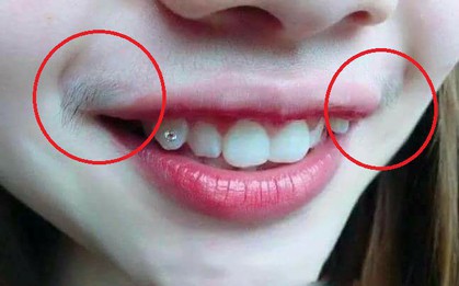Khoe môi gợi cảm tiện thể khoe luôn ria mép, cô gái khiến cư dân mạng mắt xem ảnh tay nhặt mồm vì cười