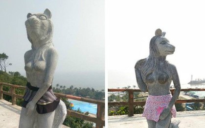 12 tượng khỏa thân ở Đồ Sơn gây bão sẽ được chủ nhân mặc quần áo