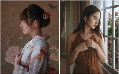 Hình ảnh thiếu nữ dịu dàng, duyên dáng khiến nhiều người kinh ngạc tự hỏi: Đây là tranh vẽ hay ảnh chụp mà đẹp đến vậy?