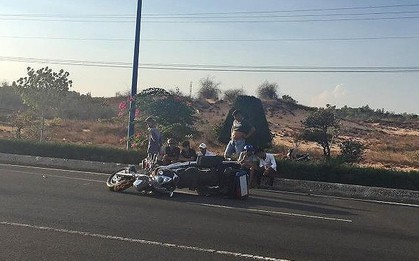 Phan Thiết: Mô tô khủng ngã lúc ôm cua, 1 người thiệt mạng