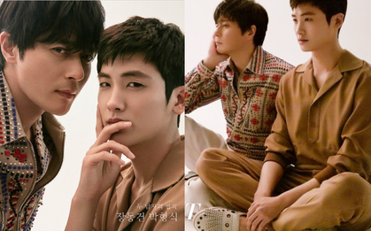 Bộ hình gây bão Park Hyung Sik và Jang Dong Gun: Thật tội cho chàng trai đó khi phải chụp với quý ông cực phẩm