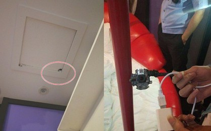 Vào khách sạn qua đêm, đôi vợ chồng sắp cưới bàng hoàng phát hiện máy quay lén lấp ló trên trần nhà