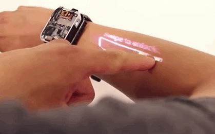 Smartwatch không cần màn hình, quẹt cảm ứng luôn ngay trên cổ tay