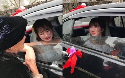 Hình ảnh cô dâu trẻ ngắn dài nước mắt ngày lấy chồng xa khiến nhiều người nghẹn ngào