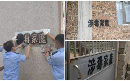 Sơn chữ "Nhà có người nghiện" lên tường nhà dân, cơ quan địa phương tại Trung Quốc bị dân mạng phản đối dữ dội