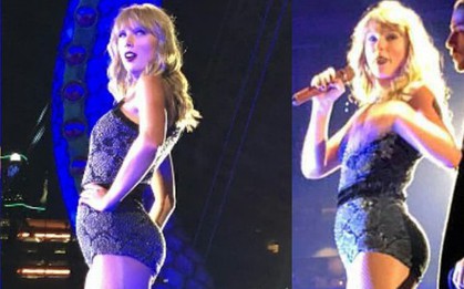 Mặc đồ bó sát, Taylor Swift lộ rõ bụng ngày càng béo ra, vòng 3 cũng đẫy đà hơn trước