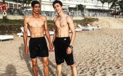 Bình An khoe ảnh cởi trần, nhưng tất cả những gì người khác hâm mộ lại là cơ bụng 6 múi của... bố chàng hot boy