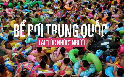 Đến hẹn lại lên: Vừa vào hè, bể bơi ở Trung Quốc đã đông tới mức phải gạt người ra để nhìn thấy nước