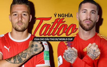 Ý nghĩa đằng sau những hình xăm "kín tay" của các cầu thủ dự World Cup 2018