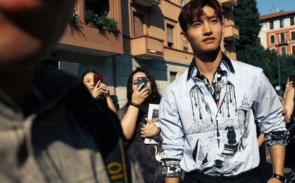 Nam nhân nào mà làm rực sáng cả một góc phố Milan thế này? Chính là Changmin của TVXQ chứ ai