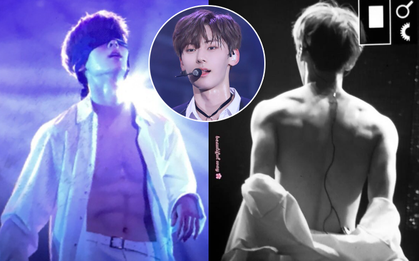 "Khô máu" với màn khoe múi bụng như tượng thần điêu khắc của mỹ nam ngoan hiền nhóm Wanna One