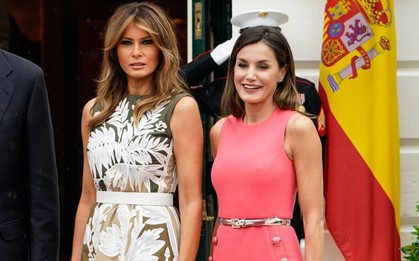 Sánh bước bên nhau, bà Melania Trump “vượt mặt” Hoàng hậu Letizia về gu thời trang nhờ vào 2 điểm này