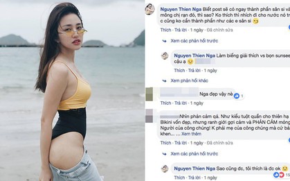 Bị chê mặc đồ bơi với quần tụt là phản cảm, Thiên Nga The Face đáp: "Không thích thì nhích cho nước nó trong!"